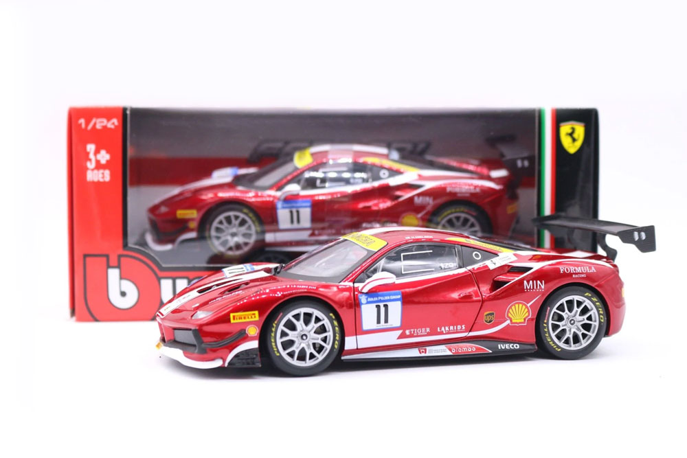 Ferrari 488 Challenge 1:24 Vermelha