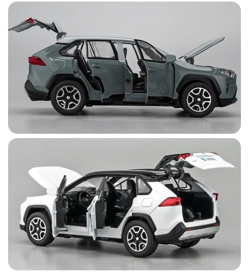 Toyota RAV4 – Miniatura 1:32 com Luzes e Sons