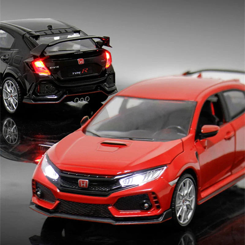 Honda Civic Type R - Miniatura 1:24 com Som e Luz