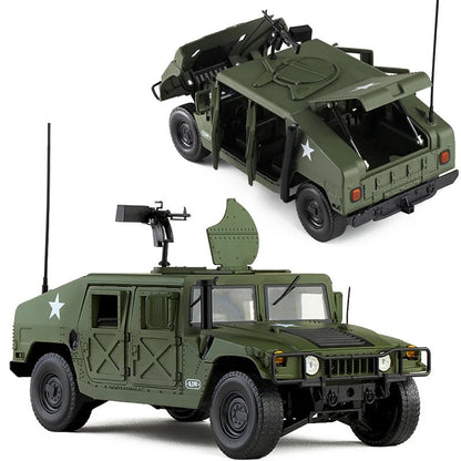 Humvee Militar KDW – Miniatura 1:18 de Alta Precisão